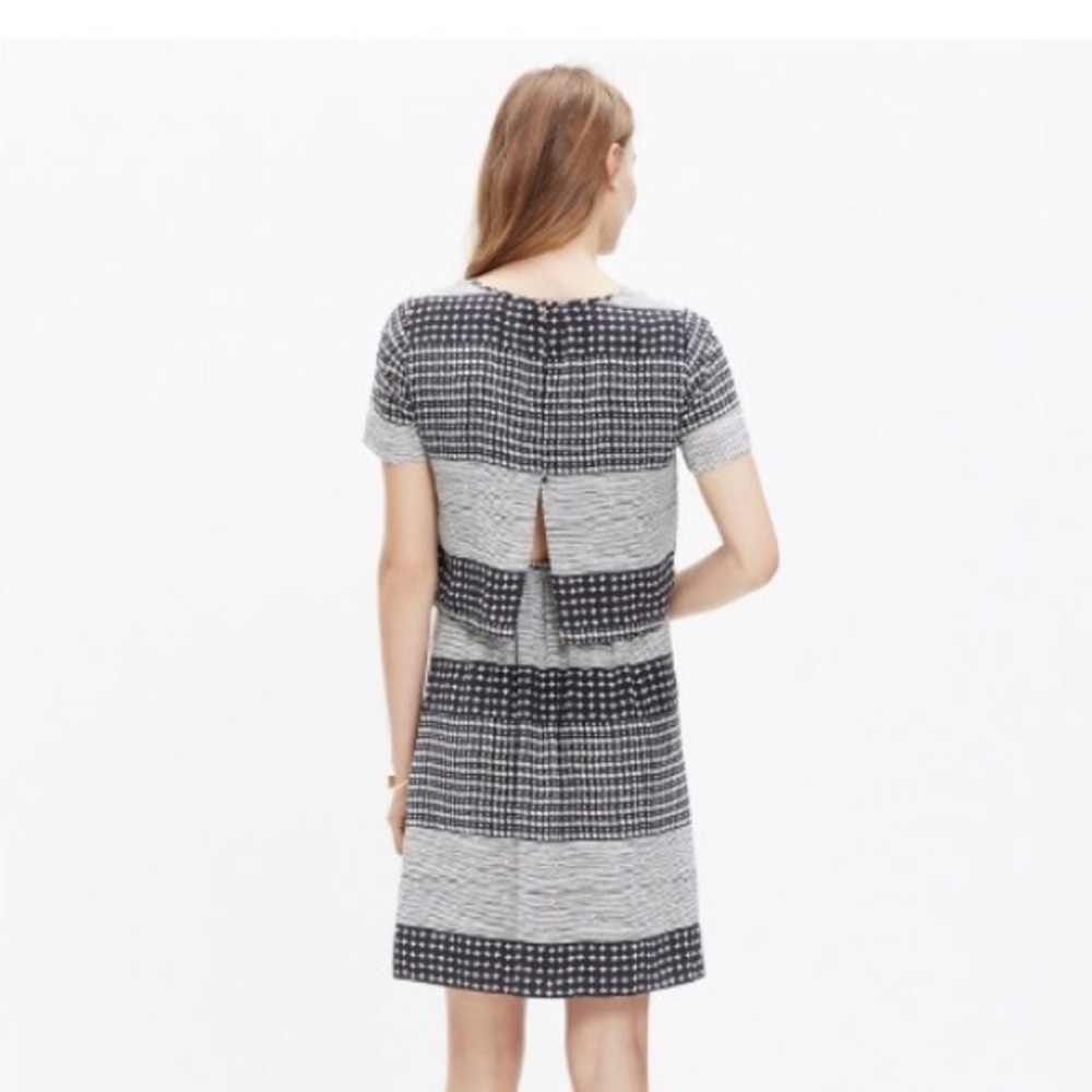 Madewell Silk Two-Piece Dress in Hashtag Stripe